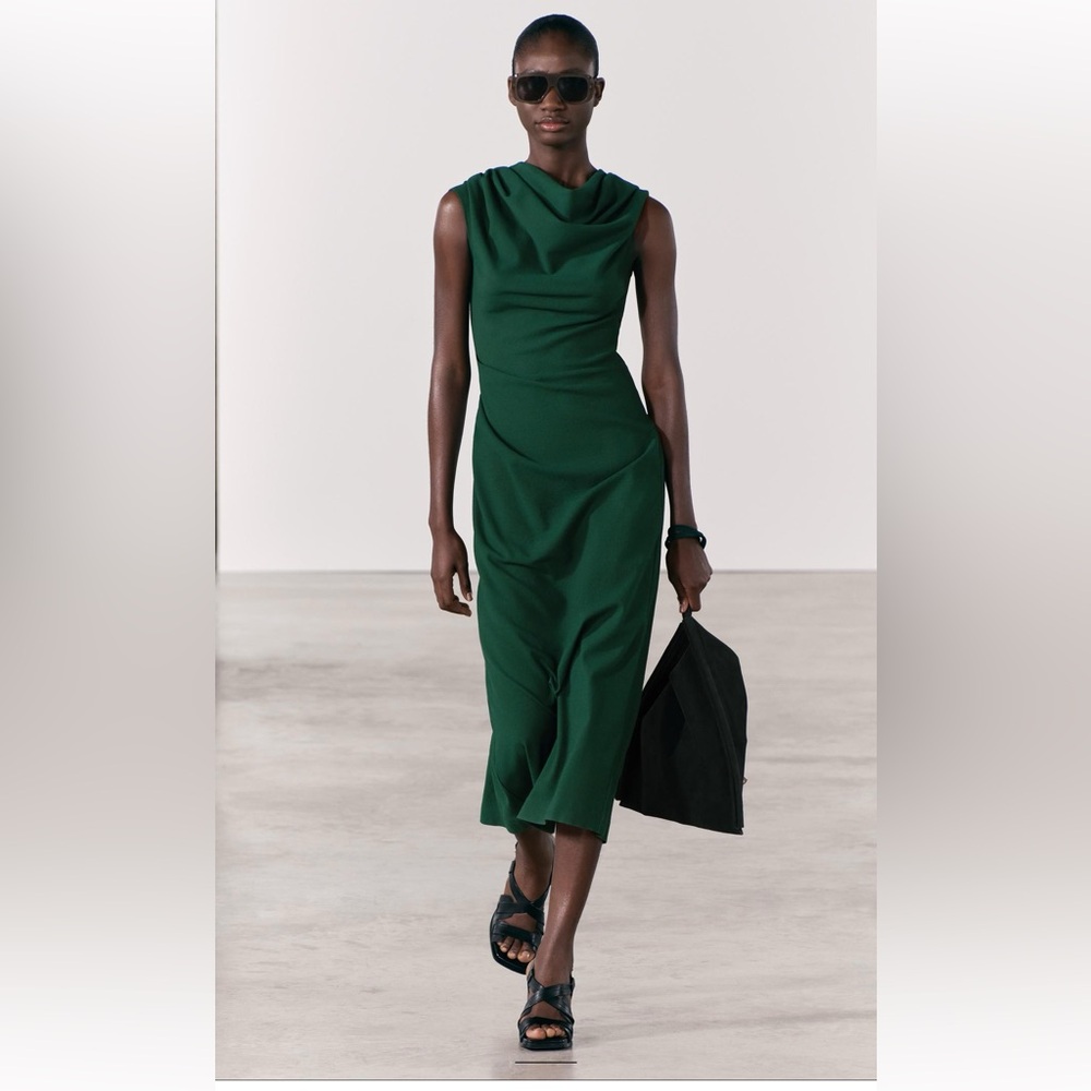 ZARA draped sheath dress ZW collection - perfect for Holiday Season